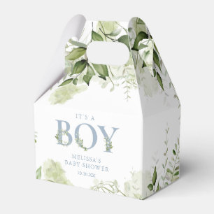 Ballotins C'est un garçon Baby Shower verdure bleu poussiére