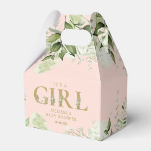 Ballotins C'est une fille Baby Shower Botanique Rose Gold