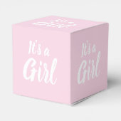 Ballotins C'est une fille, baby shower rose clair, révélatio (Arrière)