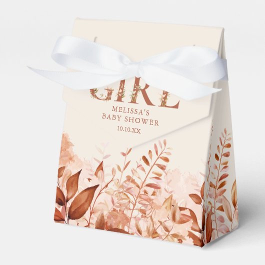 Ballotins C'Est Une Fille Rustique Baby shower Floral Automn (Verso)