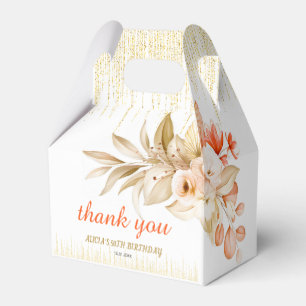 Ballotins Chaîne de paillettes dorées Fleur orange jaune Ann