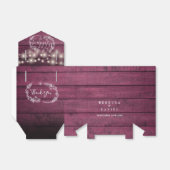 Ballotins Chaîne éclaire Floral Rustique Mariage en bois rou (Déplié)