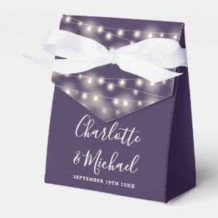 Ballotins Chaîne Lights Signature Script Mariage violet