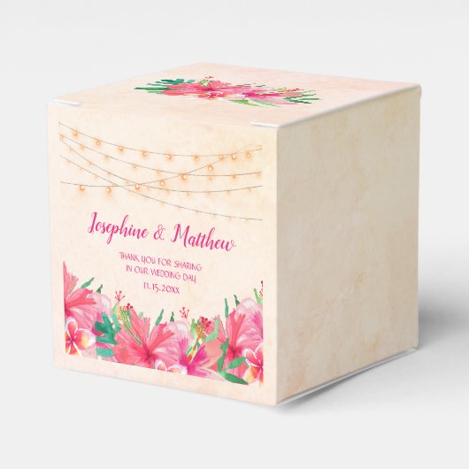 Ballotins Chaîne tropicale éclaire le Mariage d'aquarelle fl (Verso)