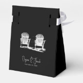 Ballotins Chaises De Plage Adirondack Mariage Noir Et Blanc (Arrière)