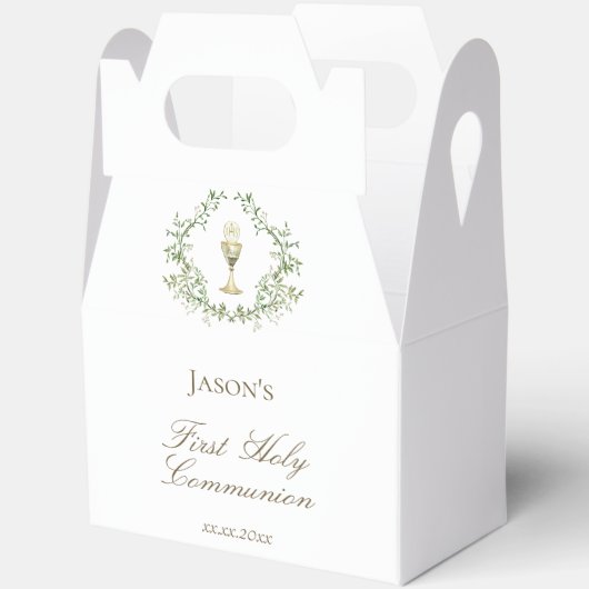 Ballotins Chalice de crête verte de la première communion (Ouvrir)