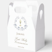 Ballotins Chalice de feuillage bleu première communion (Ouvrir)