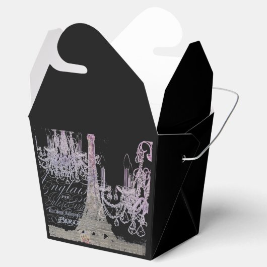 Ballotins chalkboard scripts chandelier paris eiffel tower (Ouvert)