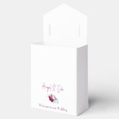 Ballotins Champagne magenta Floral Mariage blanc (Ouvert)