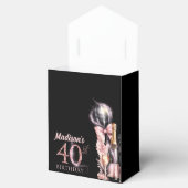 Ballotins Champagne noir rose de luxe 40e anniversaire (Ouvert)