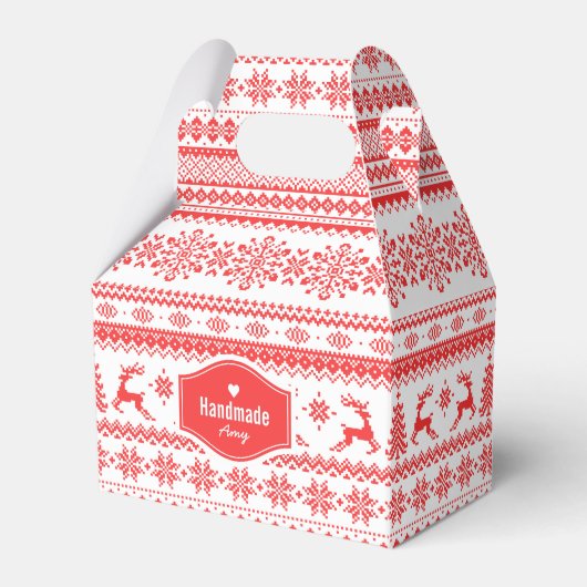 Ballotins Chandail de Noël rouge brun motif monogramme (Verso)