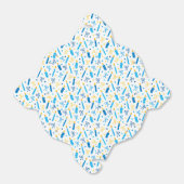 Ballotins Chanukah bougies brûlant blanc bleu or (Déplié)