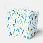 Ballotins Chanukah bougies brûlant blanc bleu or (Arrière)