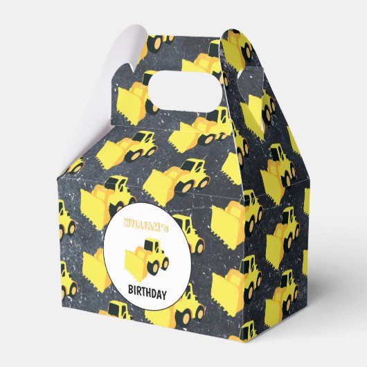 Ballotins Chargeur frontal Construction Camion Anniversaire (Verso)