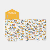 Ballotins Chariot de construction Anniversaire Merci de fête (Déplié)