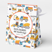 Ballotins Chariot de construction Anniversaire Merci Orange (Arrière)