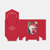 Ballotins Charmant chien blanc souriant Rouge Saint Valentin (Déplié)