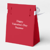 Ballotins Charmant chien blanc souriant Rouge Saint Valentin (Arrière)