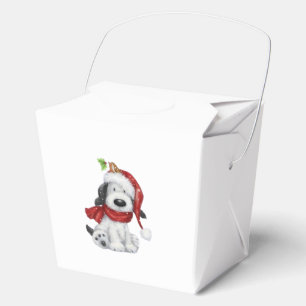 Ballotins Charmant chien de Noël avec chapeau de Père Noël &