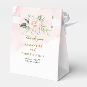 Ballotins Charmant rose clair rose verdure & or mariage