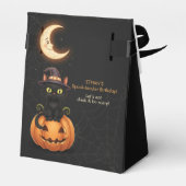 Ballotins Chat à sorcière mignonne et Citrouille Anniversair (Arrière)