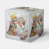 Ballotins Chat Aquarelle Anniversaire Fête Ballotin de gâtea (Arrière)