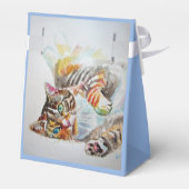 Ballotins Chat Aquarelle Anniversaire Fête Ballotin de gâtea (Arrière)