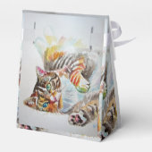 Ballotins Chat Aquarelle Anniversaire Fête Ballotin de gâtea (Arrière)