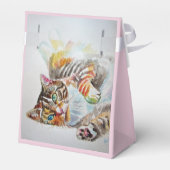 Ballotins Chat Aquarelle Anniversaire Fête Ballotin de gâtea (Arrière)