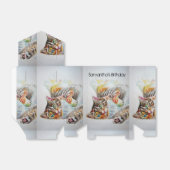 Ballotins Chat Aquarelle Anniversaire Fête Ballotin de gâtea (Déplié)