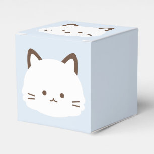 Ballotins Chat au visage mignon sur fond bleu pastel