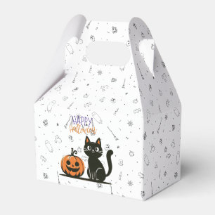 Ballotins Chat de Halloween heureux & citrouille