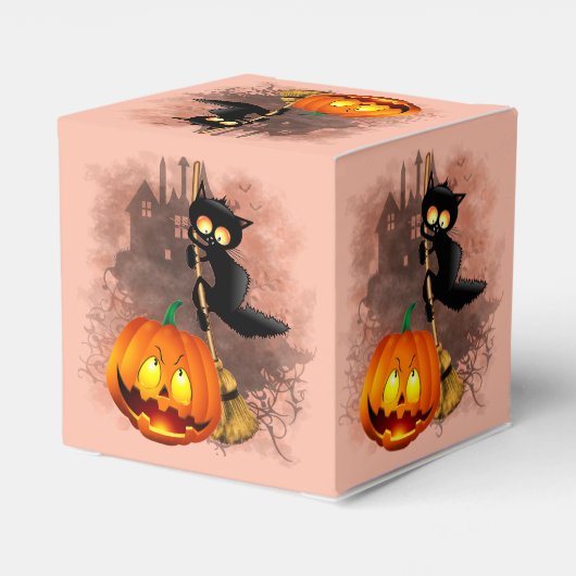 Ballotins Chat effrayé par Citrouille Fun Halloween caractèr (Arrière)