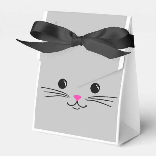 Ballotins Chat Kitty Argent Cute Visage animal Design (Verso)