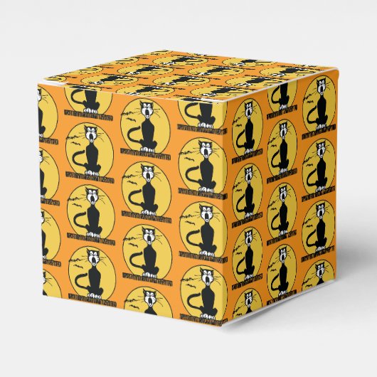 Ballotins Chat orange Halloween hurle rétro (Verso)