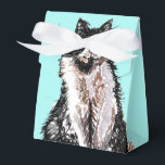 Ballotins Chat Tuxedo Noir Blanc Chat Anniversaire Turquoise<br><div class="desc">Boîte à gâteau Chat Tuxedo Noir Blanc Chat Anniversaire Turquoise. Un produit magnifique réalisé à partir de mes peintures aquarelles originales.</div>
