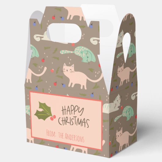 Ballotins Chats de Noël mignons et colorés (Ouvert)