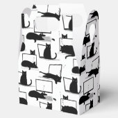 Ballotins Chats noirs assis sur des ordinateurs portables Mo (Ouvert)