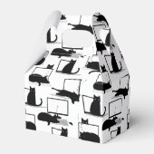 Ballotins Chats noirs assis sur des ordinateurs portables Mo (Verso)