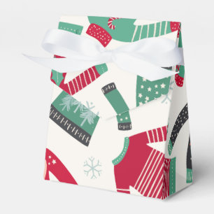 Ballotins Chaud de Noël moche Motif de vacances Vert Rouge