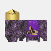 Ballotins Chaussure à talon haut violet et or pour anniversa (Déplié)