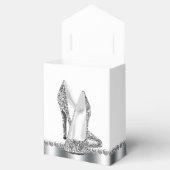 Ballotins Chaussure haute talon Parties scintillant argent (Ouvert)