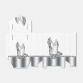 Ballotins Chaussure haute talon Parties scintillant argent (Déplié)