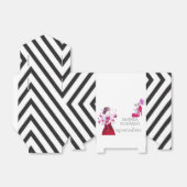 Ballotins Chaussures à talon noir rose chaud Quinceanera Par (Déplié)