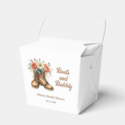 Ballotins Chaussures rustiques et douche de mariage western (Verso)