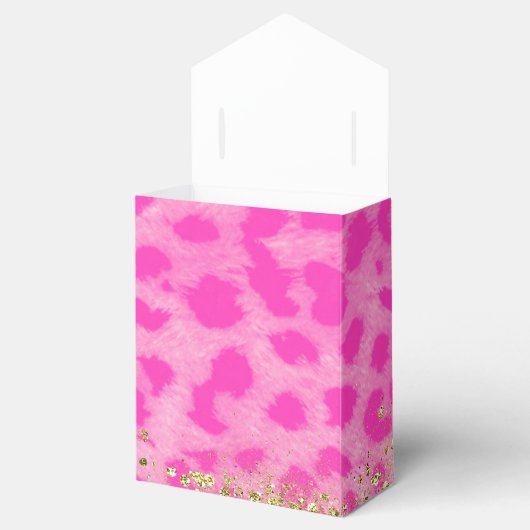 Ballotins Cheetah léopard rose Imprimer Parties scintillant  (Ouvert)