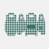 Ballotins chèque en plaid de buffle gris vert (Déplié)
