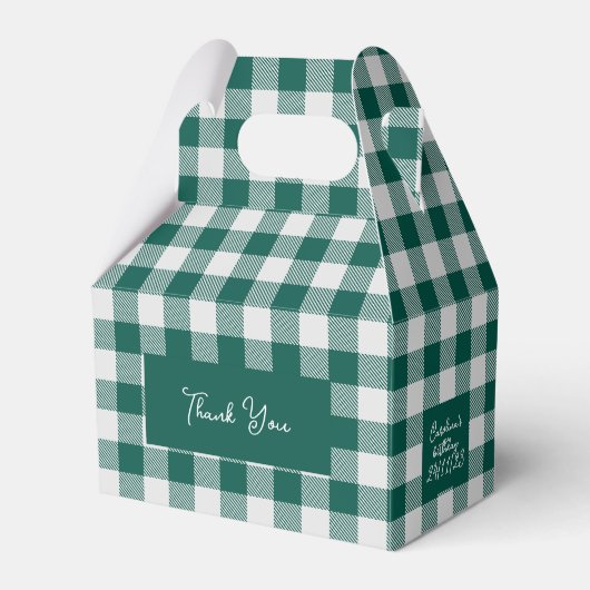 Ballotins chèque en plaid de buffle gris vert (Verso)