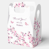 Ballotins Cherry Blossom Custom Thank You Favor Box (Ouvert)
