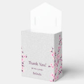 Ballotins Cherry Blossom Parties scintillant Merci en argent (Ouvert)